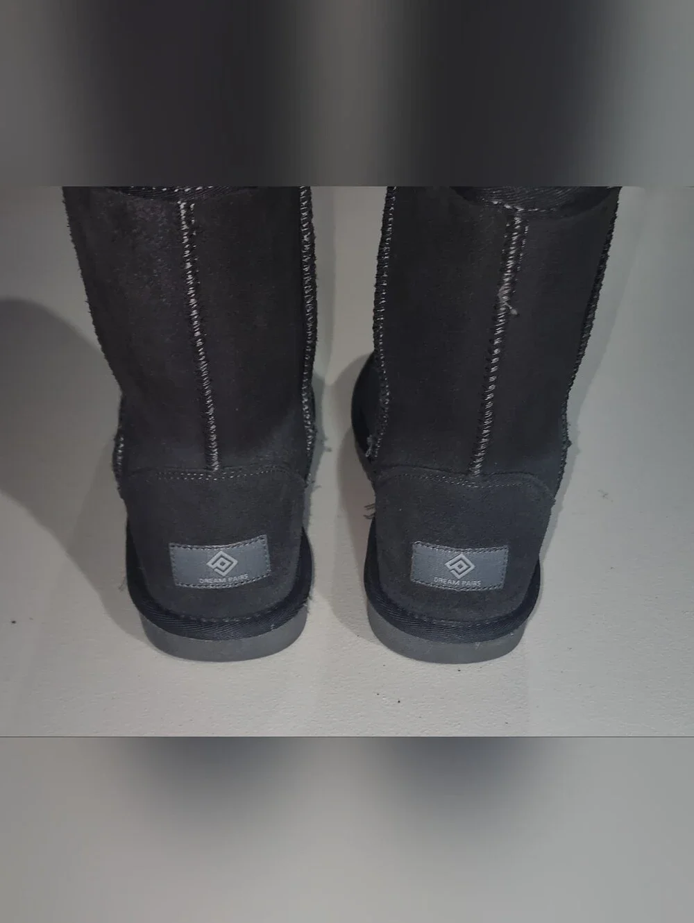 Dream Pairs Charcoal Gray Suede Like Winter Boots Size 8